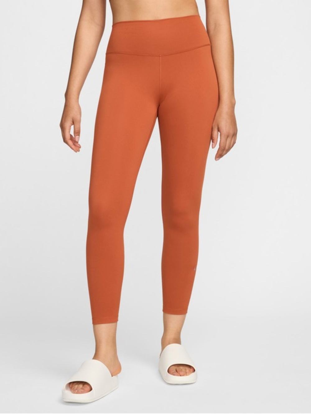 Nike Dri Fit Burnt Orange Terracotta Women's High-Waisted 7/8 Leggings Size S